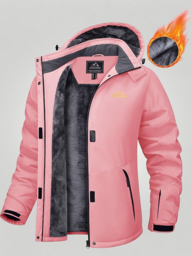 Warme Damenjacke mit Abnehmbarer Kapuze für Optimalen Komfort - Aurivio Mode