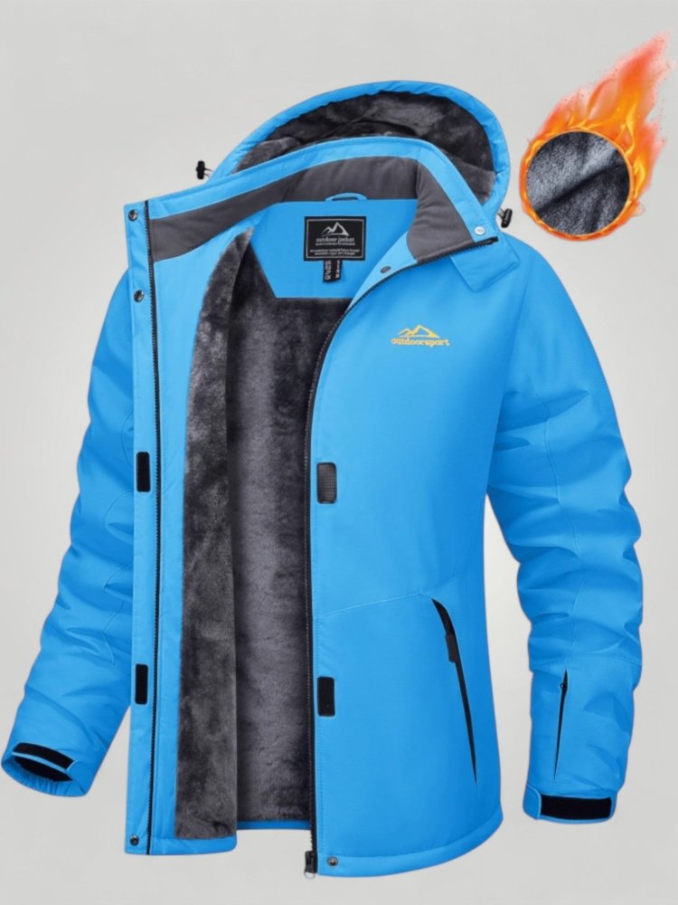Warme Damenjacke mit Abnehmbarer Kapuze für Optimalen Komfort - Aurivio Mode