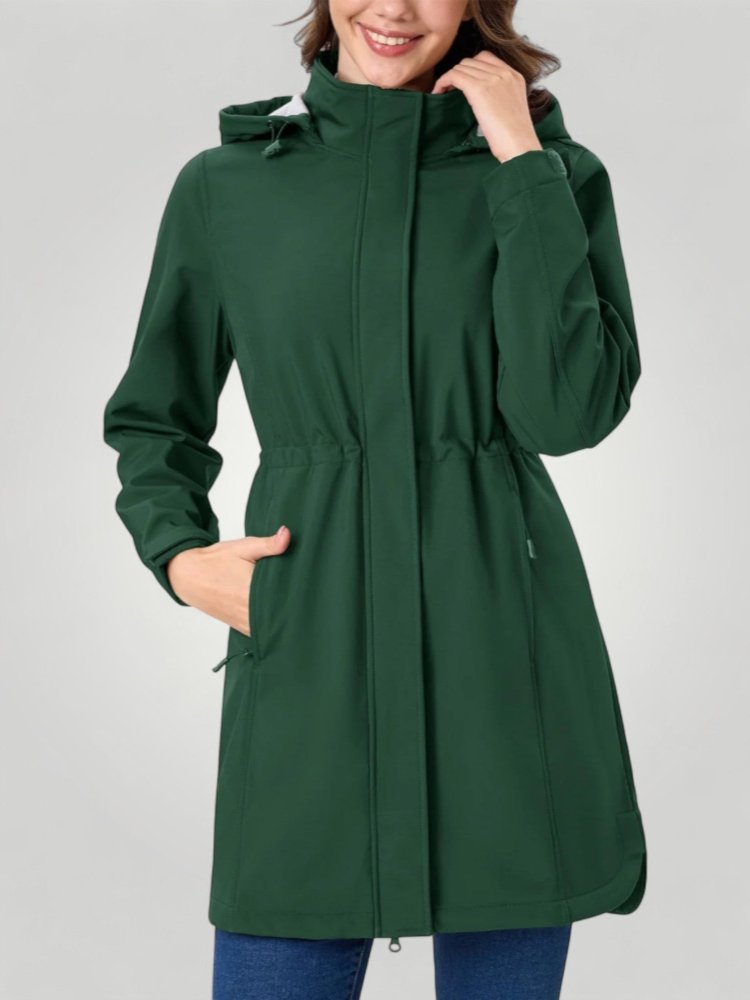 Wasserfeste Damenjacke mit Abnehmbarer Kapuze - Aurivio Mode