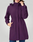 Wasserfeste Damenjacke mit Abnehmbarer Kapuze - Aurivio Mode