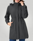 Wasserfeste Damenjacke mit Abnehmbarer Kapuze - Aurivio Mode
