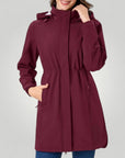 Wasserfeste Damenjacke mit Abnehmbarer Kapuze - Aurivio Mode