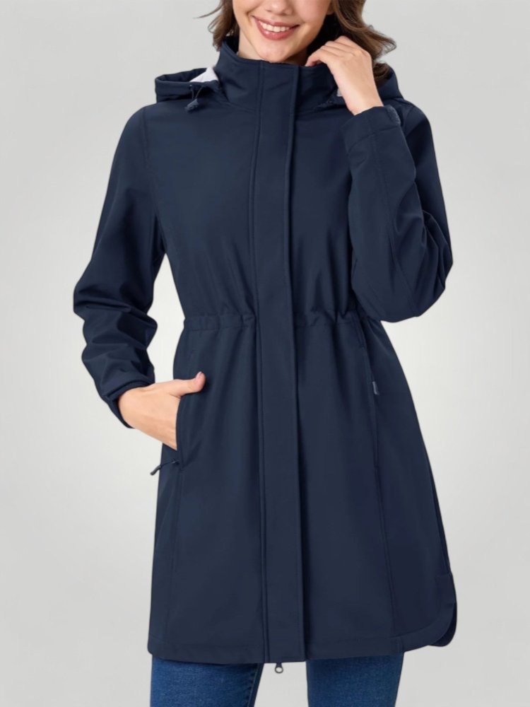 Wasserfeste Damenjacke mit Abnehmbarer Kapuze - Aurivio Mode