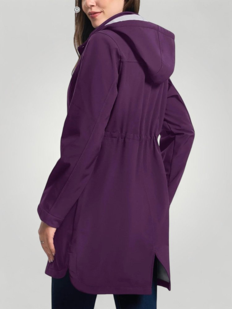 Wasserfeste Damenjacke mit Abnehmbarer Kapuze - Aurivio Mode