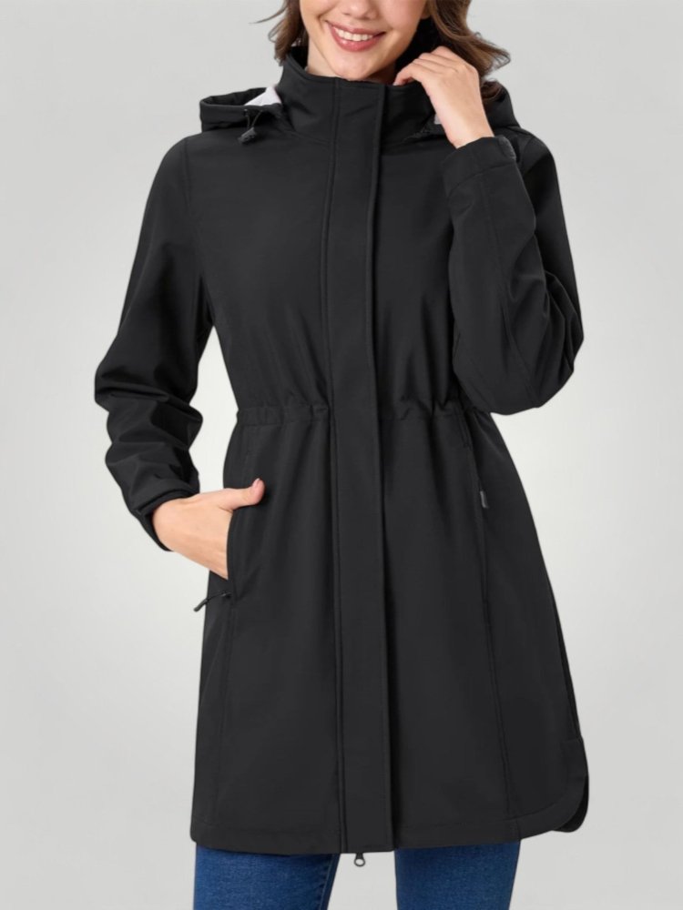 Wasserfeste Damenjacke mit Abnehmbarer Kapuze - Aurivio Mode